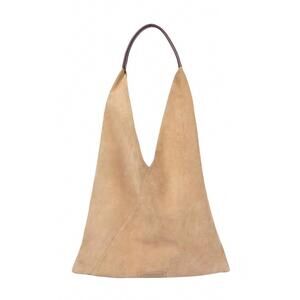 NEW PENELOPE CHILVERS women's triangle suede bag in beige